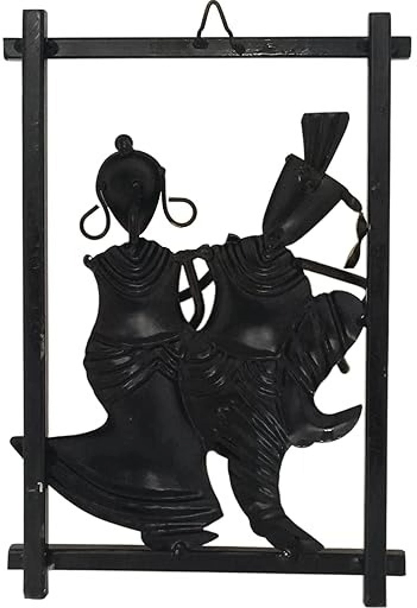 Radha Kishan Wall Hanging Showpiece, Vibrant Rajasthani Handpainted Wall Mount 12 inch